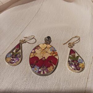 AtI Mexico Verme' 925 pendant and earrings